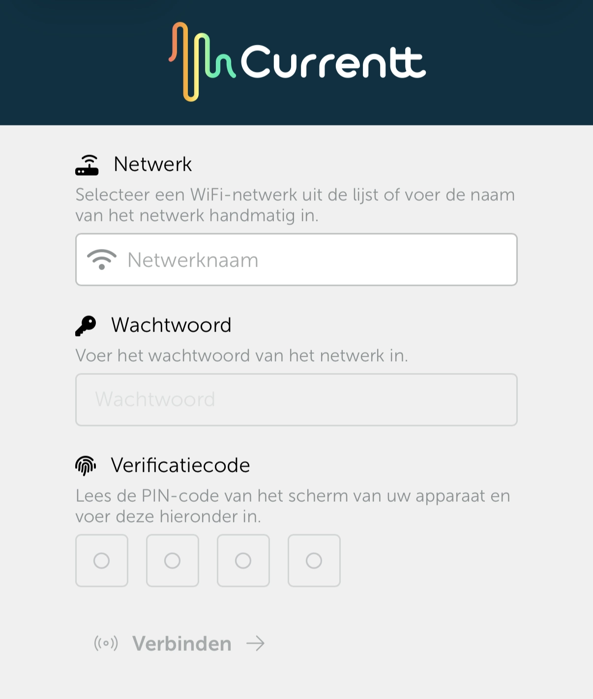WiFi configuration page