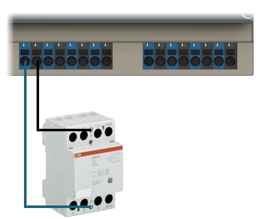 Contactors connection diagram